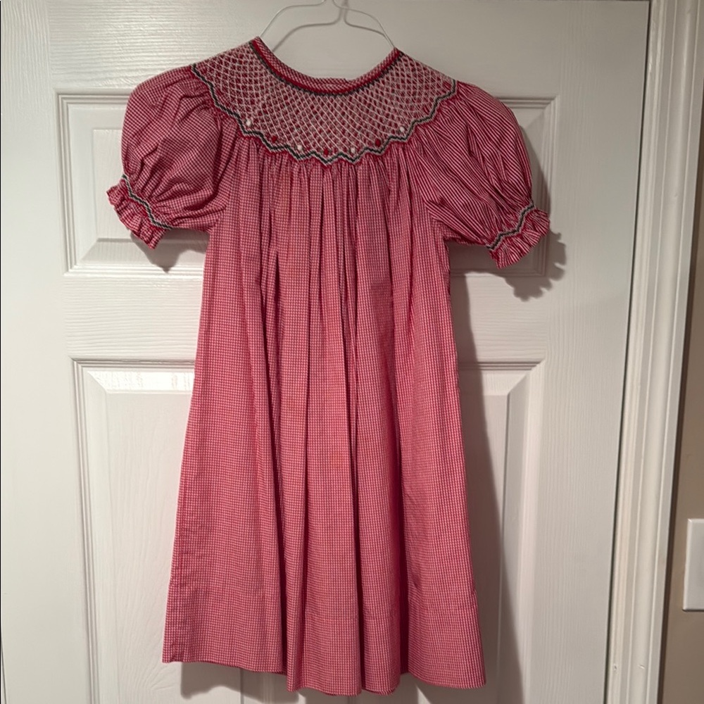 Rosalina Collection 5Y Red Smocked Girls Dress